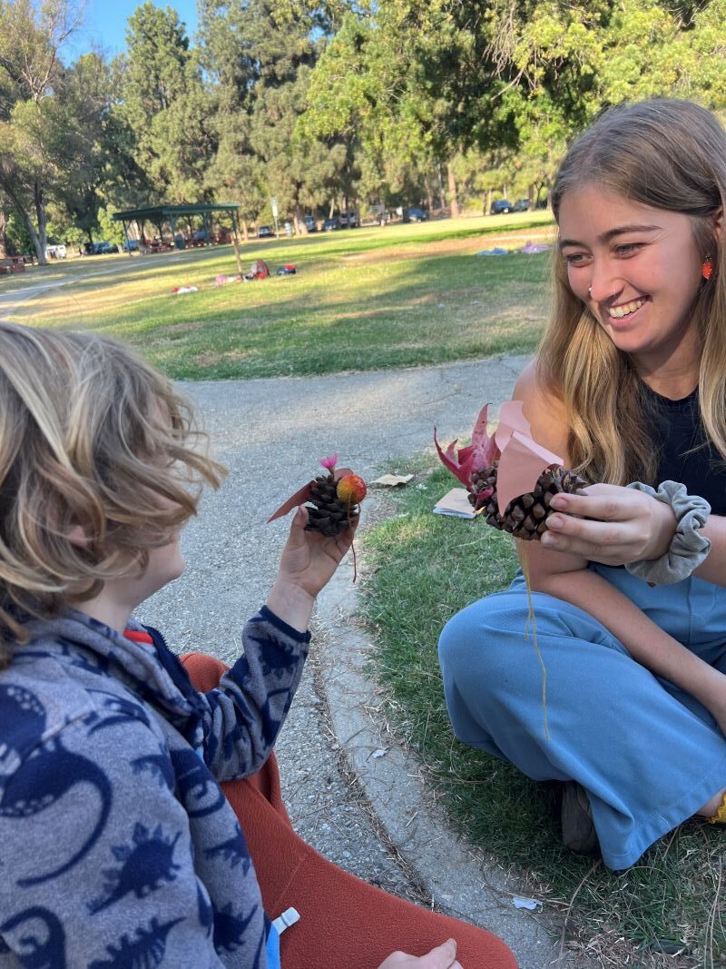 kids hiking outdoors learning nature skills Hawks Kids