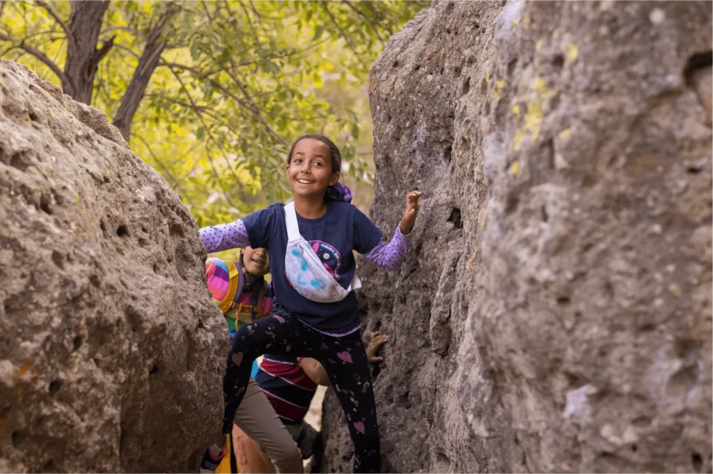 kids rock climbing outdoor adventure activity