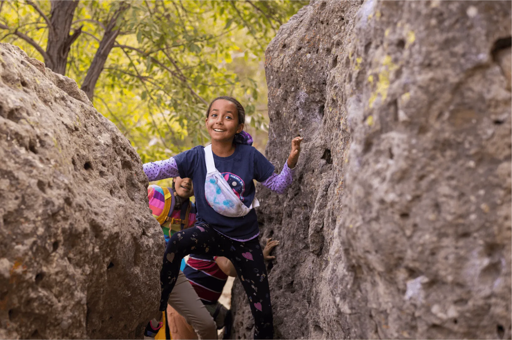 kids rock climbing outdoor adventure activity