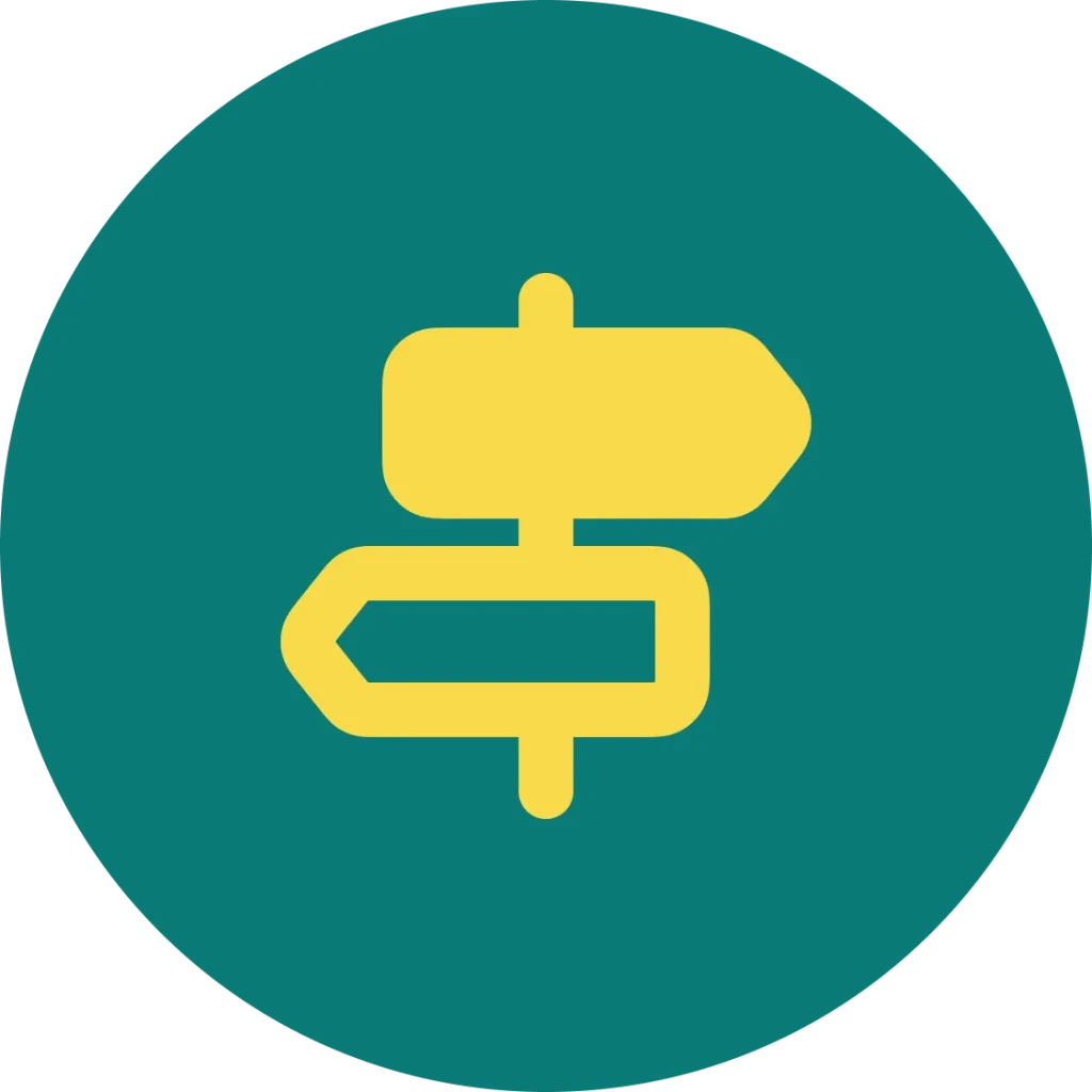 signpost icon hiking trail direction symbol