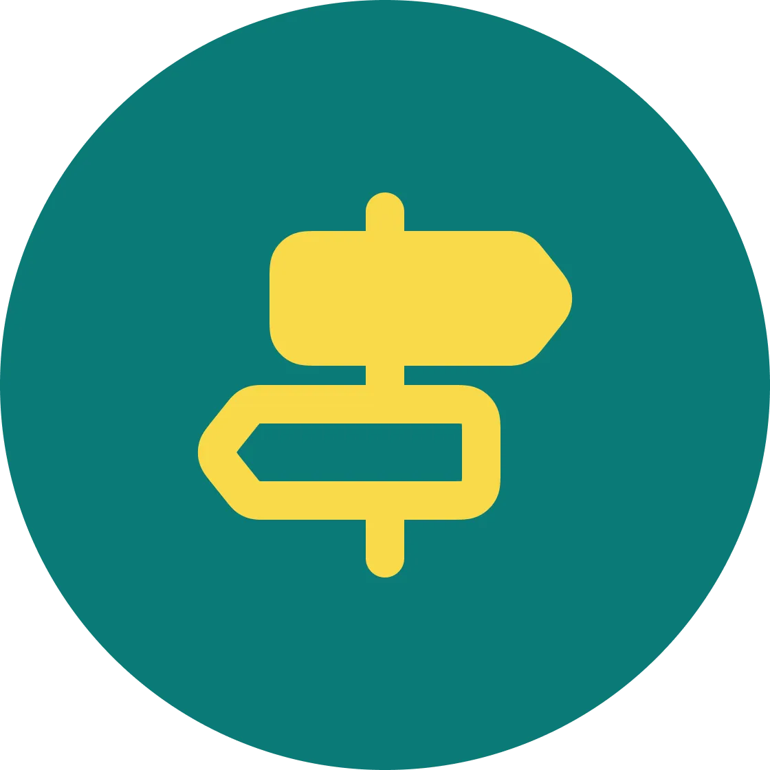 signpost icon hiking trail direction symbol