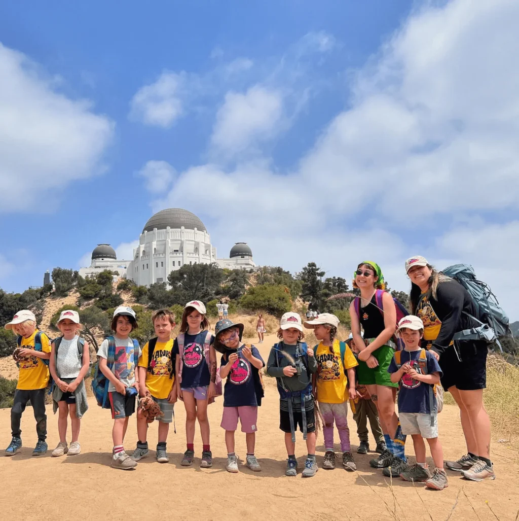 kids group outdoor camp hiking adventure